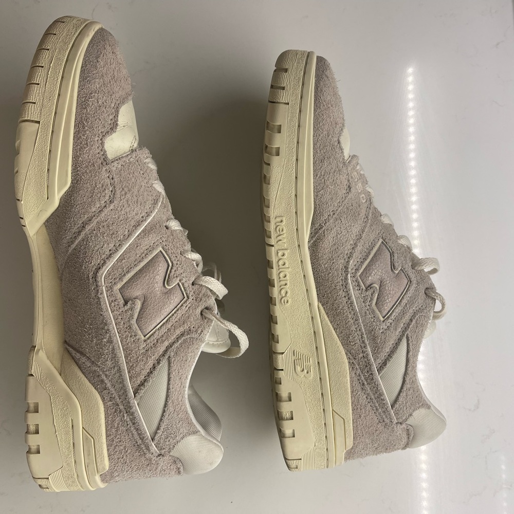 Aime Leon Dore Men's Suede Sneakers in Light Gray and Cream